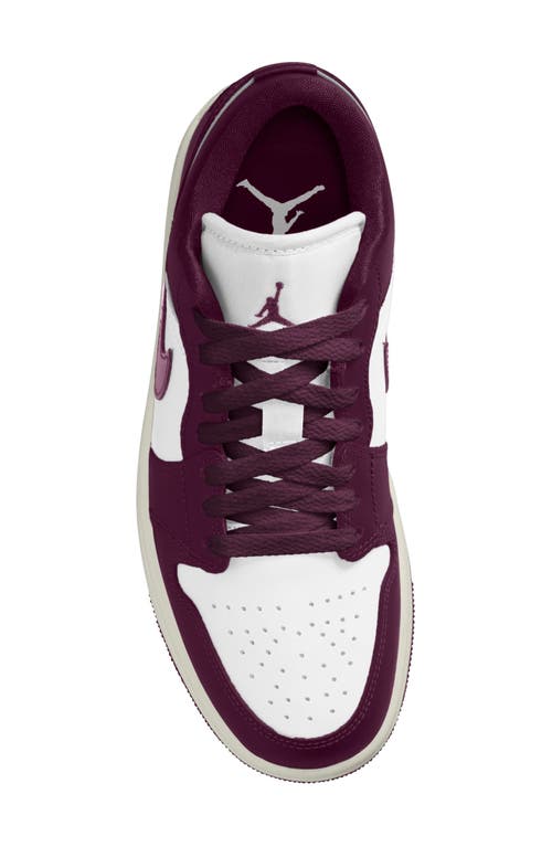 Shop Jordan Air  1 Low Sneaker In White/bordeaux/sail