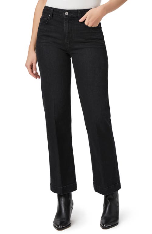 Paige Leenah High Waist Ankle Wide Leg Jeans In Midnight Raven