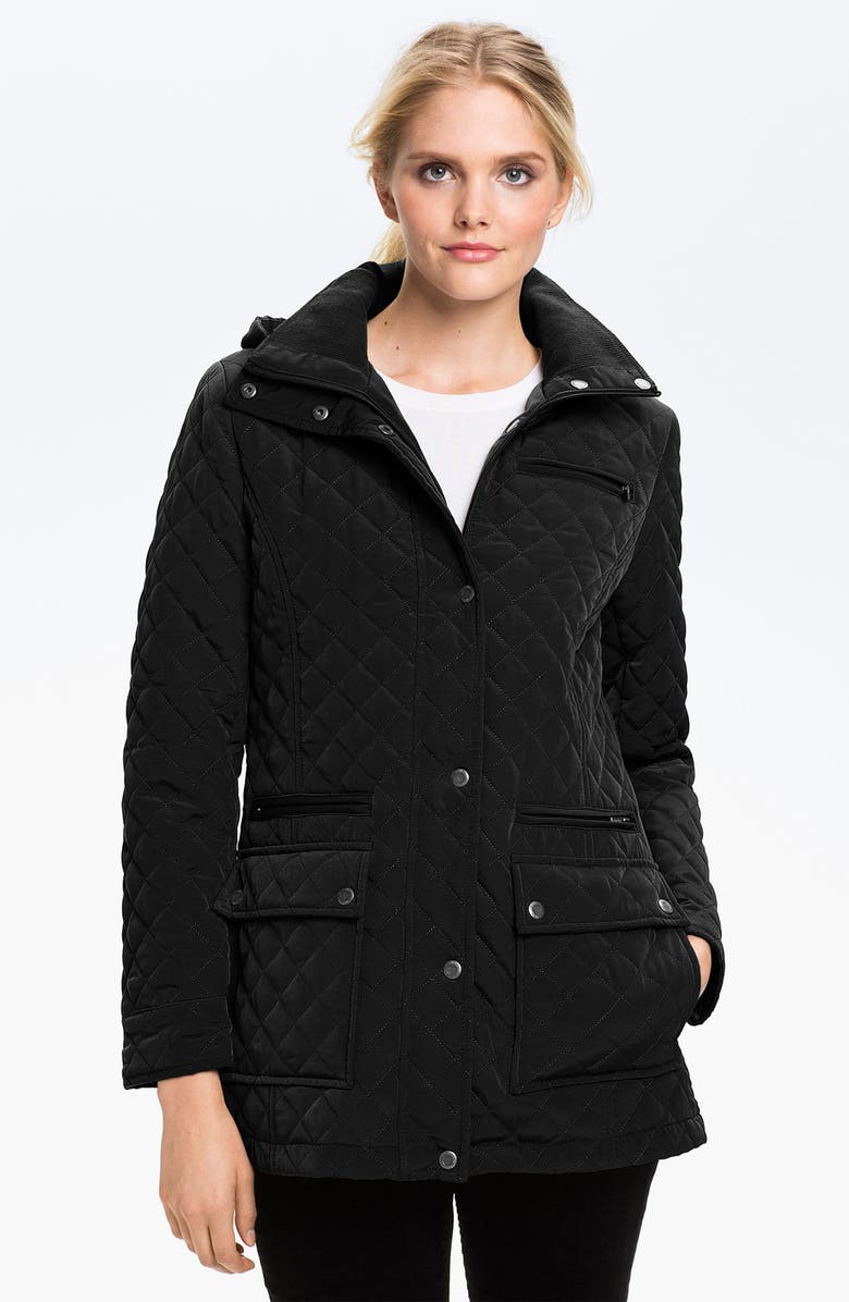Calvin Klein Quilted Jacket with Detachable Hood | Nordstrom