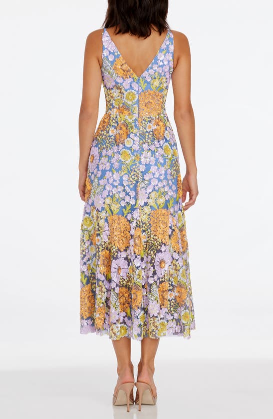 Shop Dress The Population Sierra Floral Sequin Cocktail Dress In Lavender Multi