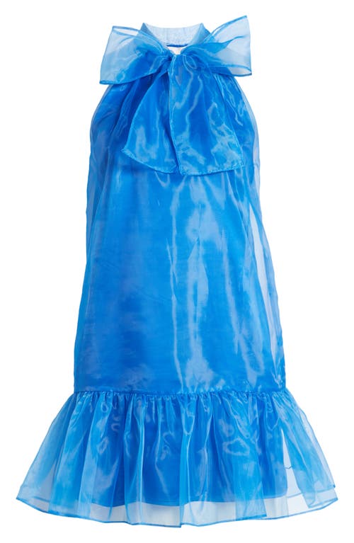 Chelsea28 Organza Minidress In Blue Marmara
