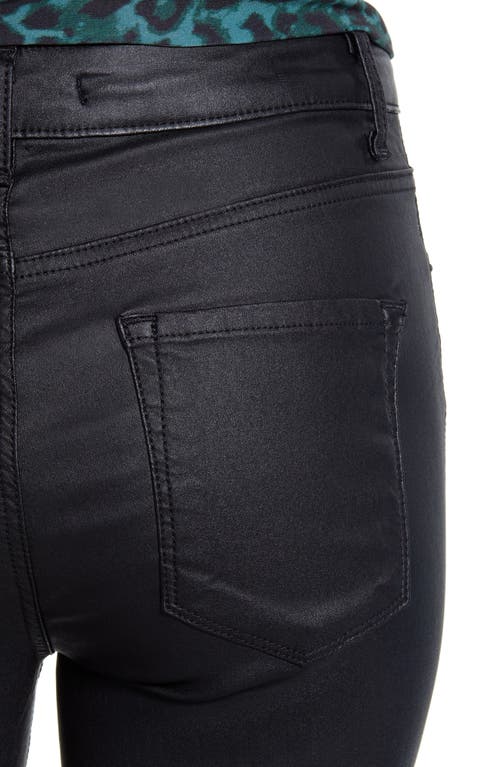 Sts Blue Ellie Coated High Waist Ankle Skinny Jeans In Black