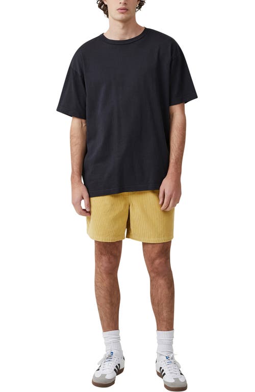 Shop Cotton On Easy Cotton Blend Drawstring Shorts In Gold Corduroy