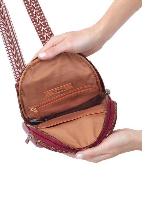 Shop Hobo Cass Leather Sling Bag In Wine