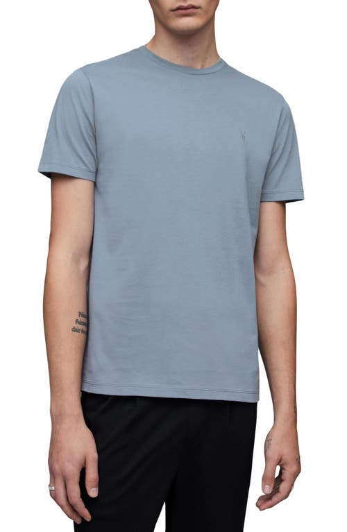 AllSaints Brace Tonic Crewneck T-Shirt in Dull Blue