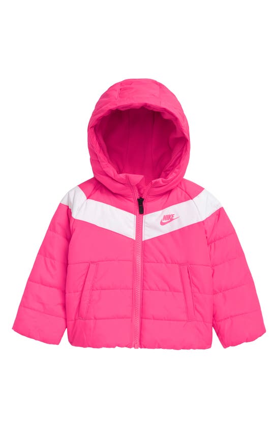 NIKE KIDS' HOODED QUILTED JACKET