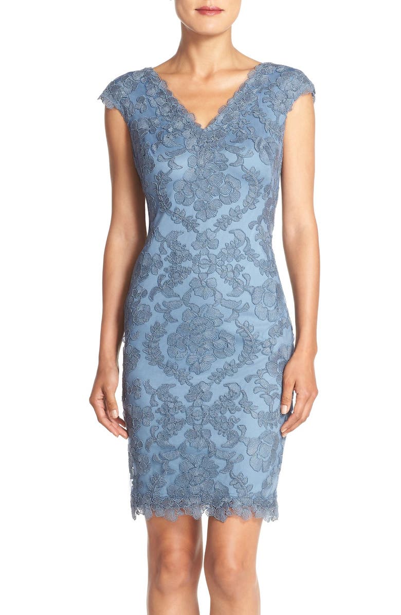 Tadashi Shoji Embroidered Tulle Sheath Dress | Nordstrom