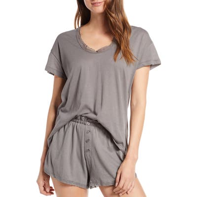 The Great. The Lace Pajama Tee, Grey