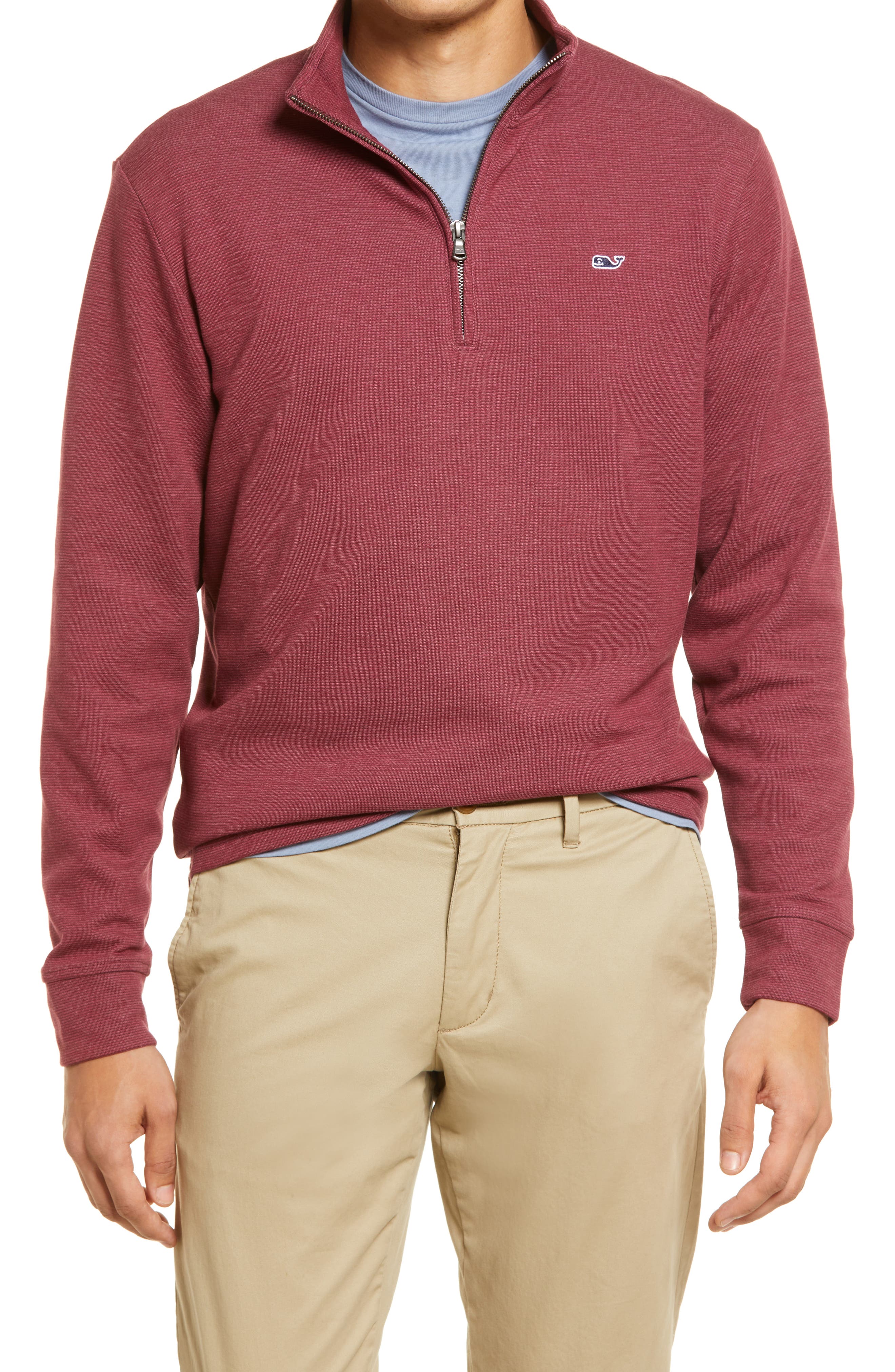 vineyard vines Men's Saltwater Quarter Zip Performance Pullover in