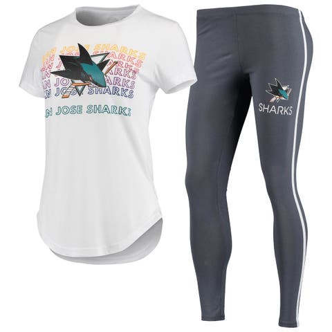 Women's Concepts Sport White/Charcoal San Francisco 49ers Sonata T-Shirt &  Leggings Sleep Set 