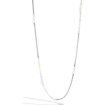 John Hardy Classic Chain Pearl Station Necklace