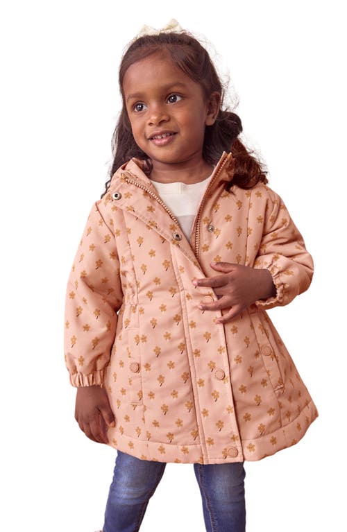 Shop Next Kids' Floral Water Resistant Hooded Jacket In Pink