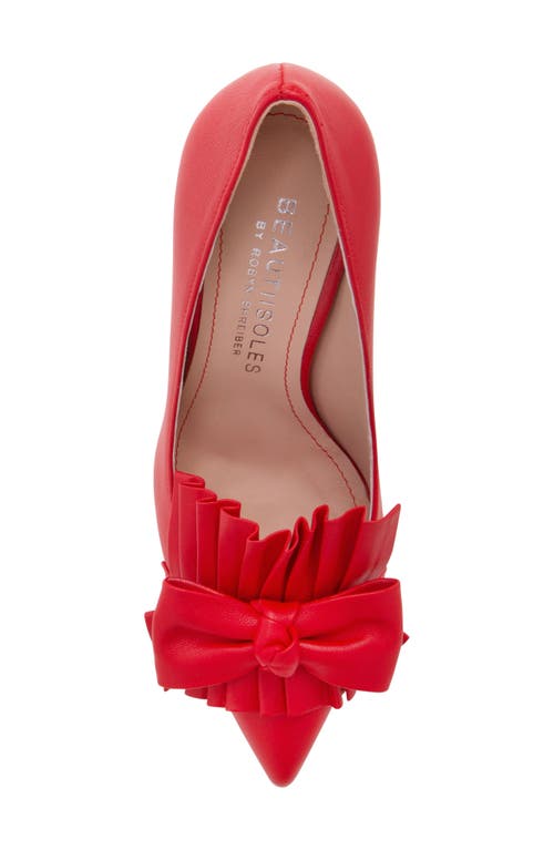 Shop Beautiisoles Olga Pointed Toe Pump In Red