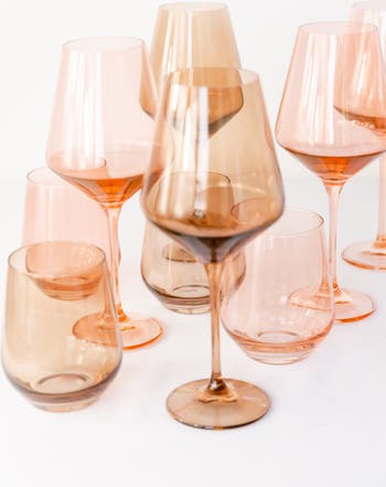 Colored Wine Glasses Set of 2 - Brown Sugar