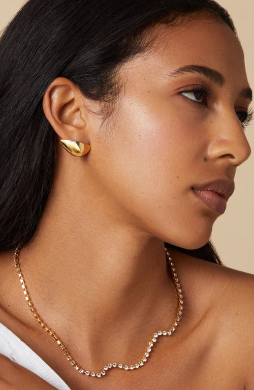 Shop Lady Grey Lobe Earrings In Gold