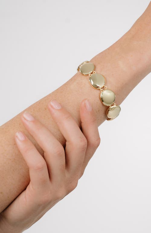 Shop Ettika Polished Pebble Bracelet In Gold