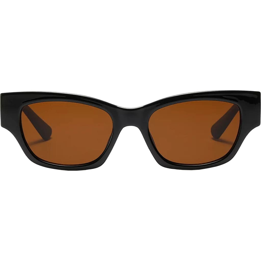 Fifth & Ninth Andi 51mm Polarized Rectangular Sunglasses In Brown