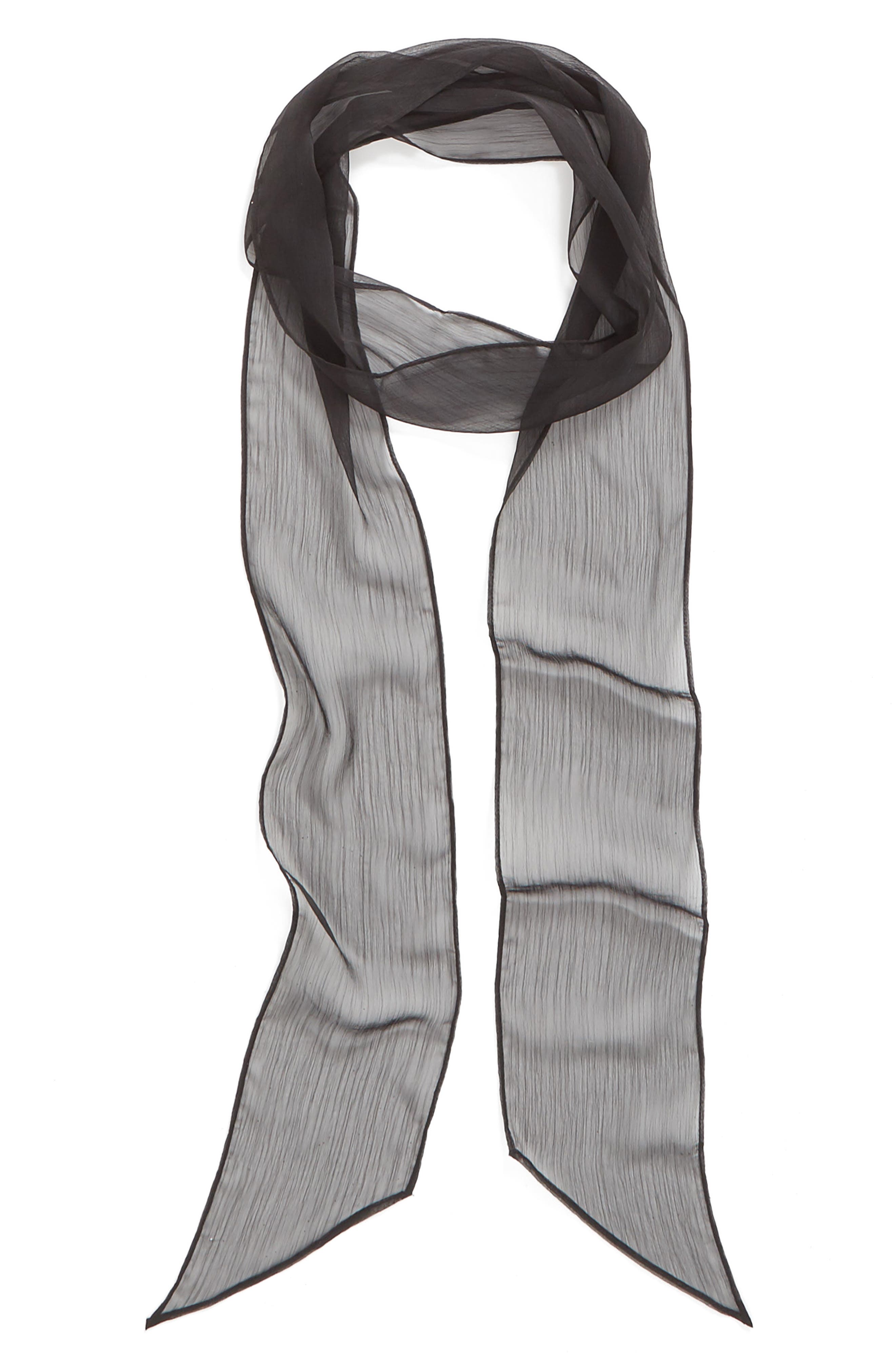 chiffon skinny scarf