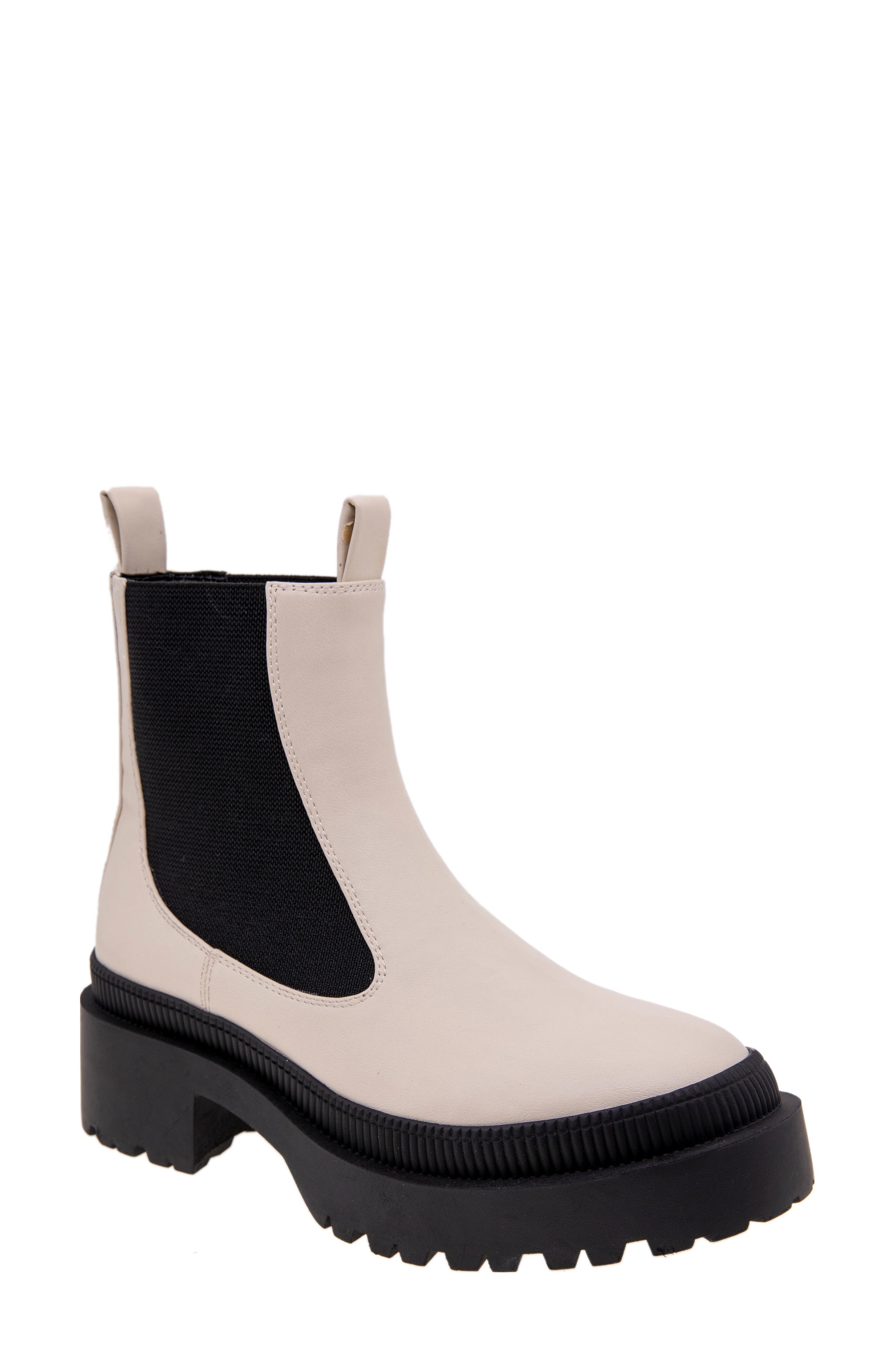 neutral chelsea boots