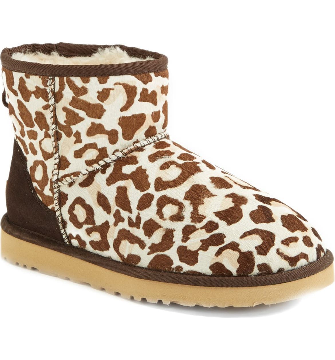 UGG® Australia 'Mini Classic' Leopard Print Calf Hair Boot (Women