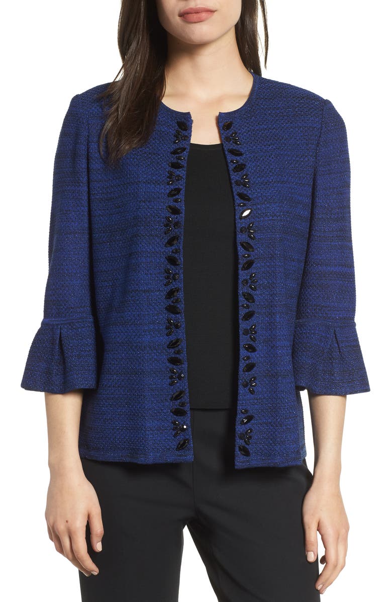 Ming Wang Embellished Knit Jacket | Nordstrom