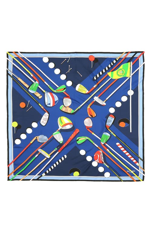 Kate Spade New York 18th hole square silk scarf in Blue Multi at Nordstrom