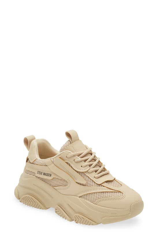 Steve Madden Women's Possession Chunky Lace-up Sneakers In Tan | ModeSens