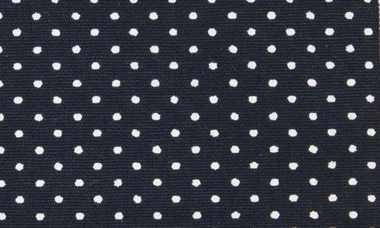 Clifton Wilson Polka Dot Cotton Pocket Square In Navy