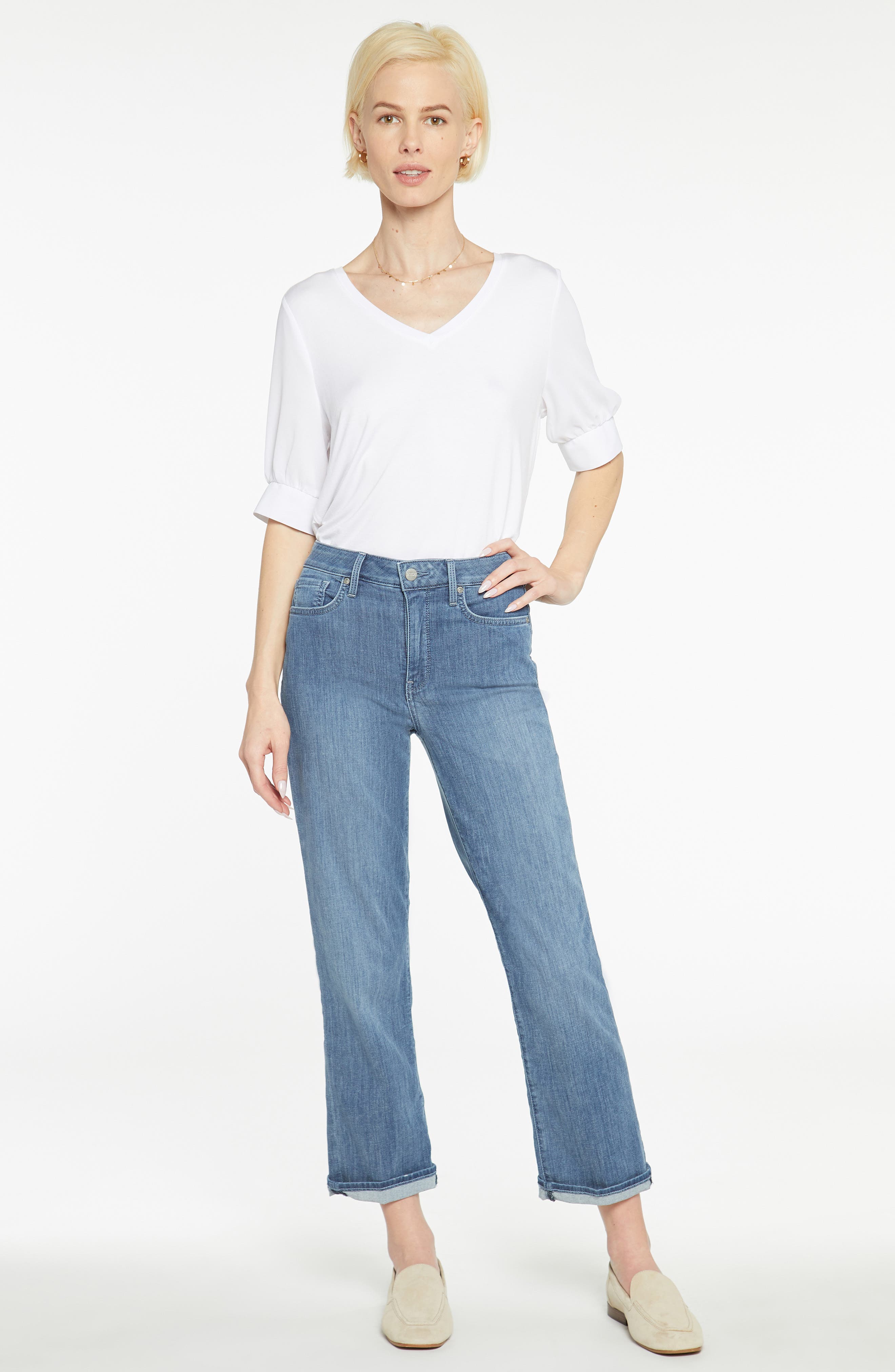 NYDJ Relaxed Ankle Straight Leg Cuff 