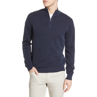 Faherty Montego Half Zip Pullover, Blue