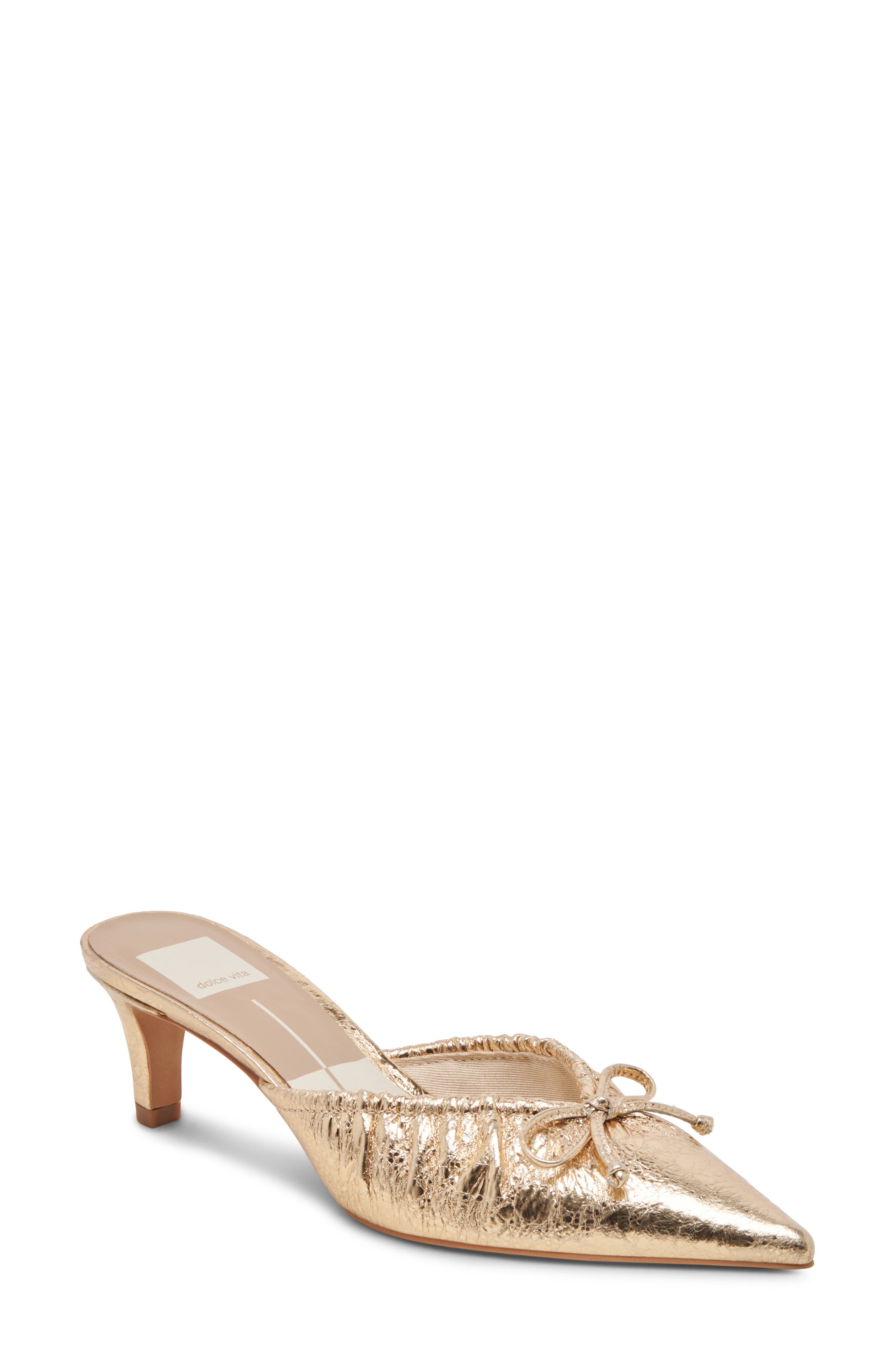 Dolce Vita Kairi Mule in Gold Distressed Leather 