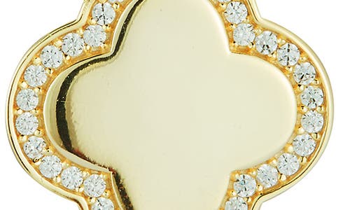 Sphera Milano Cubic Zirconia Clover Pendant Necklace In Gold