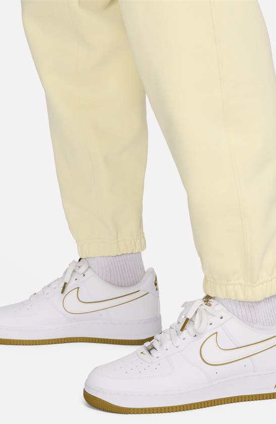 Shop Nike Solo Swoosh Fleece Sweatpants In Alabaster/ White