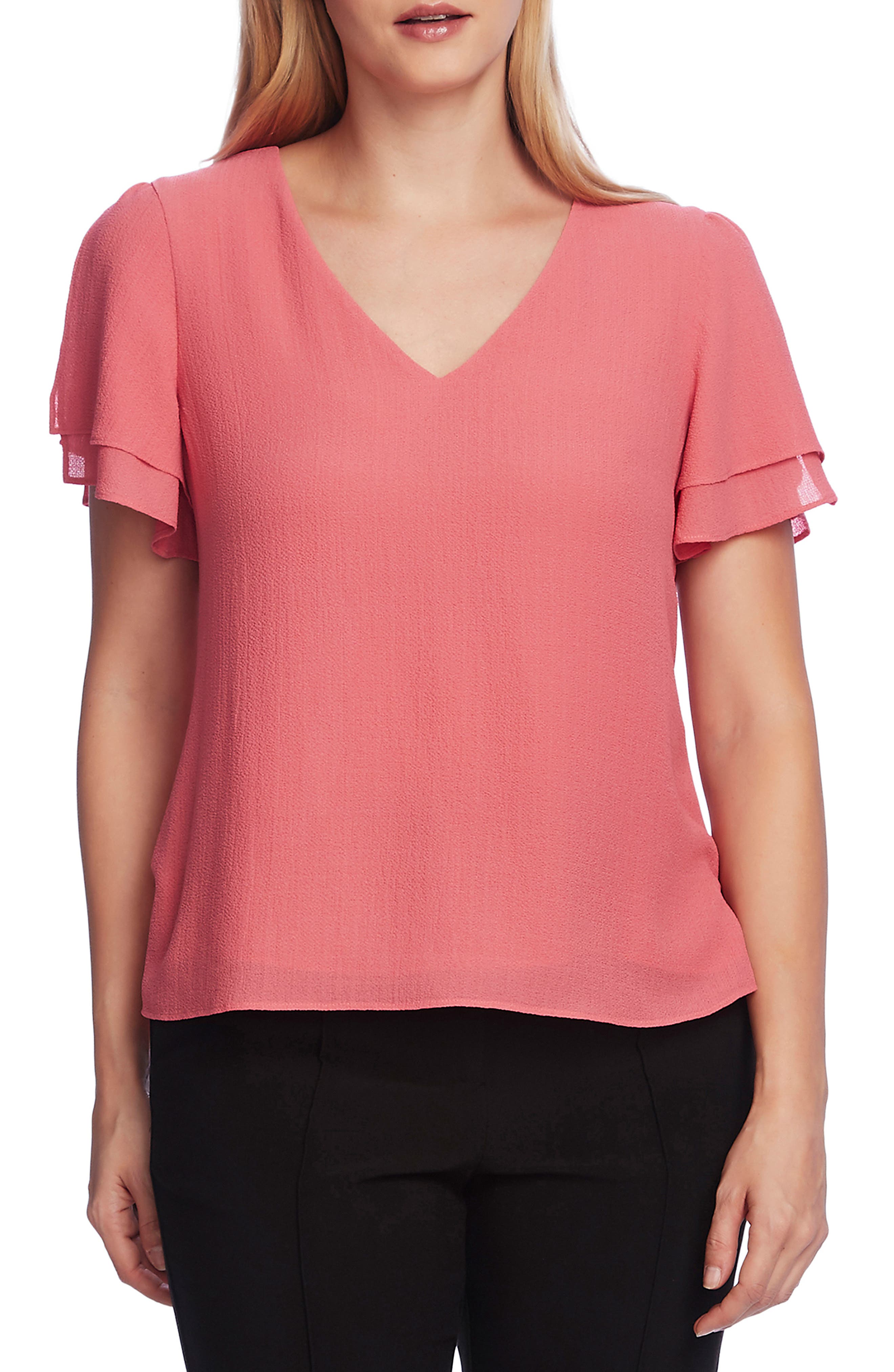 vince camuto ruffle sleeve top