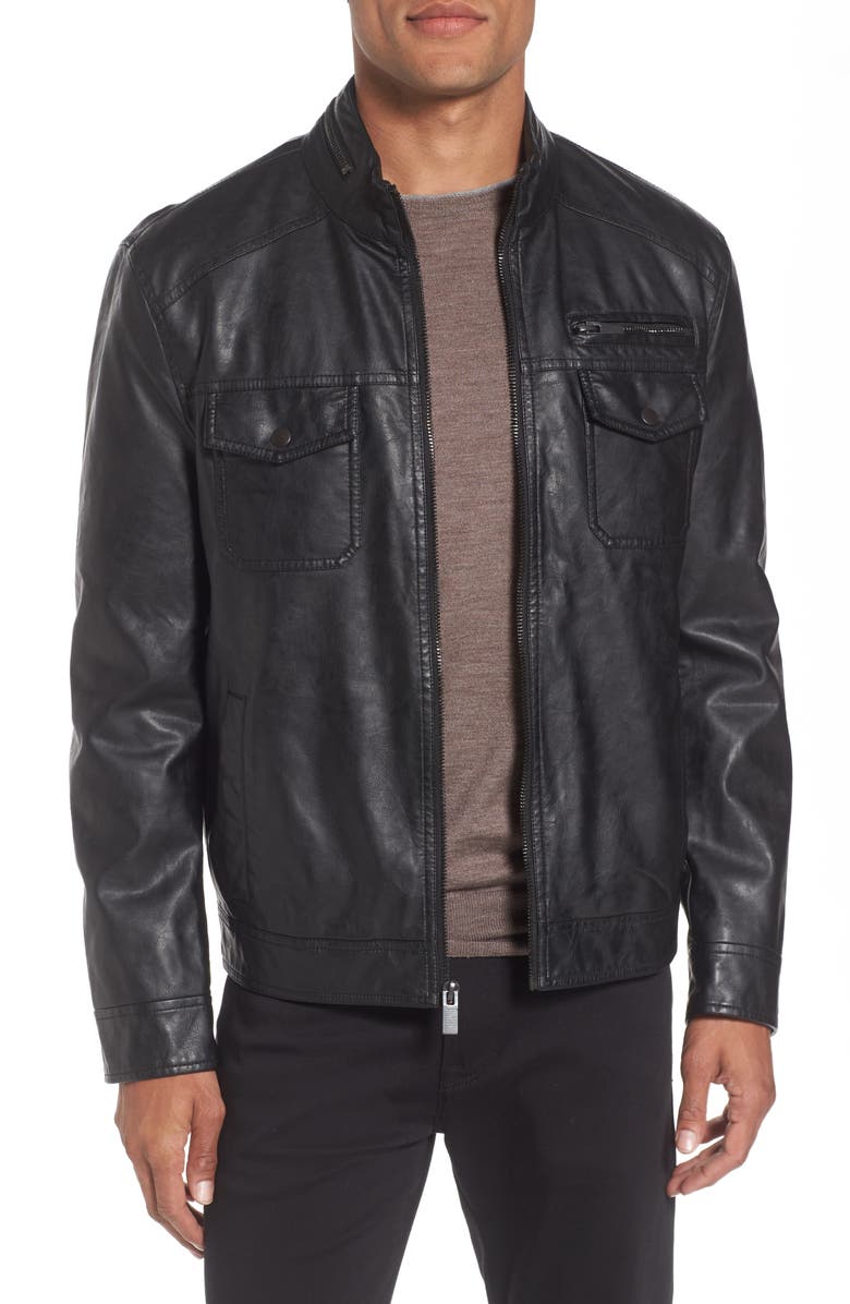 Reaction Kenneth Cole Faux Leather Jacket | Nordstrom