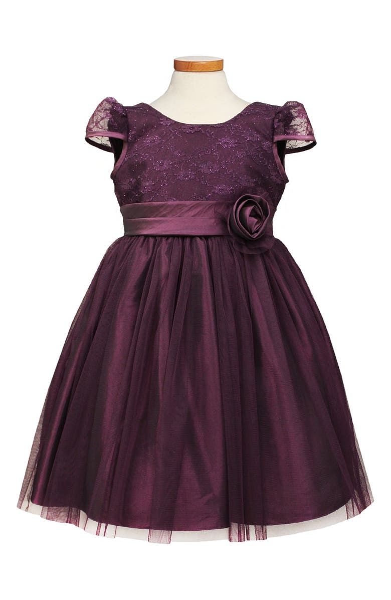 Sorbet Lace & Taffeta Dress (Toddler Girls, Little Girls & Big Girls ...