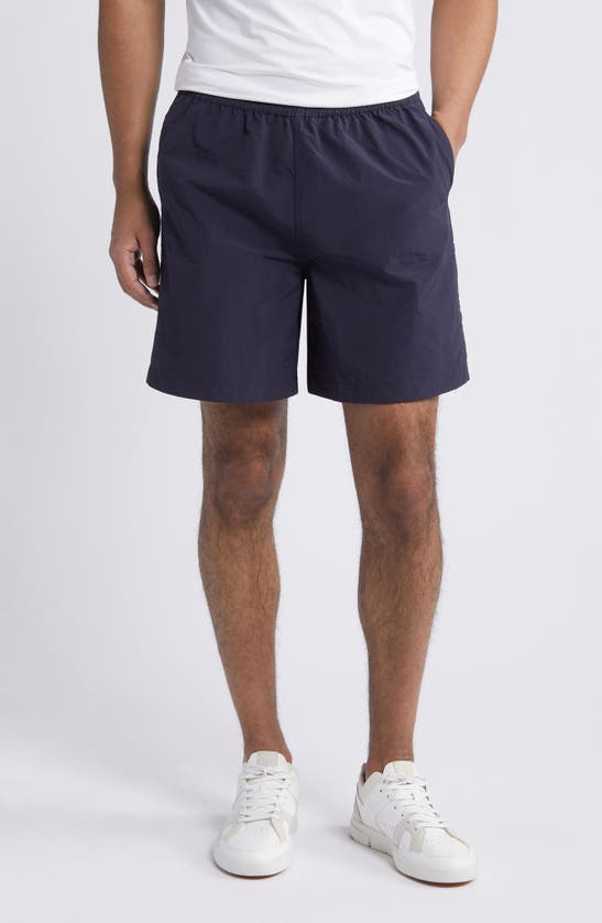 Shop Quiet Golf Badge Nylon Shorts In Navy