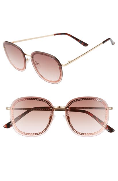 QUAY JEZABELL CHAIN 53MM AVIATOR SUNGLASSES,JEZABELL CHAIN