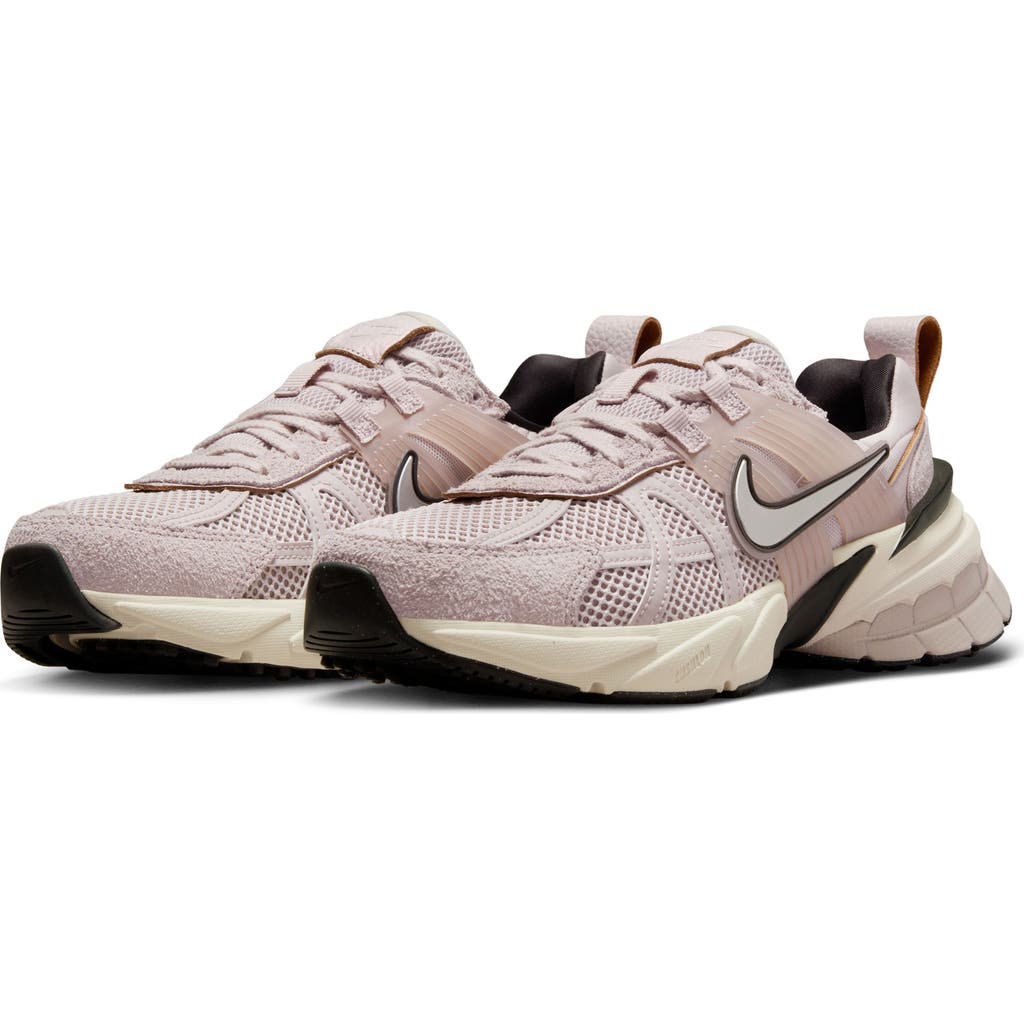 Nike Women's V2k Run Running Sneakers From Finish Line In Platinum Violet/bone/black