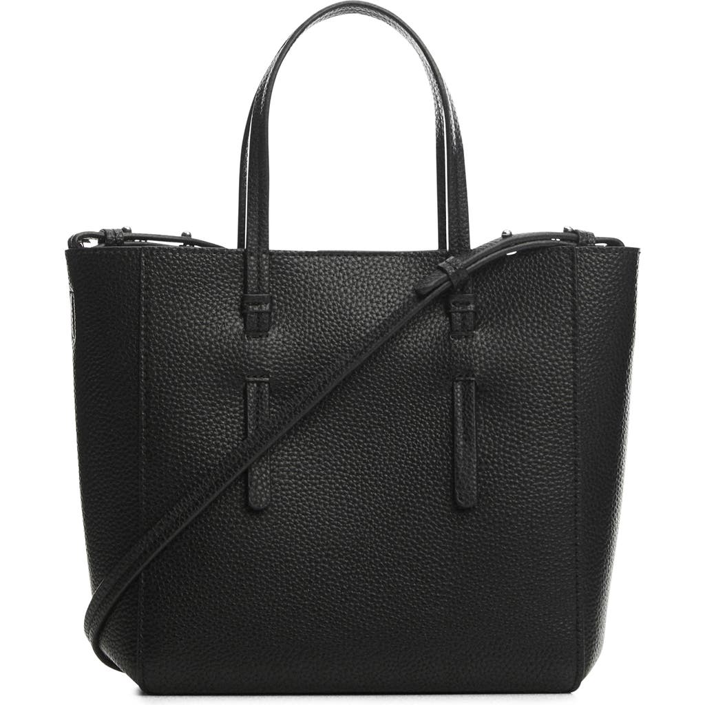 Mango Faux Leather Crossbody Bag In Black