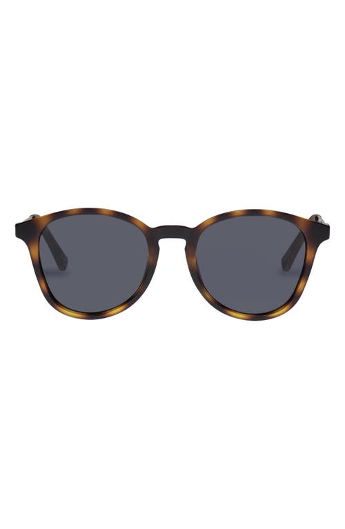 Le Specs Contraband 54mm Round Sunglasses in Tort /Smoke Mono