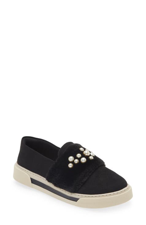 Sella Embellished Faux Fur Sneaker (Women)