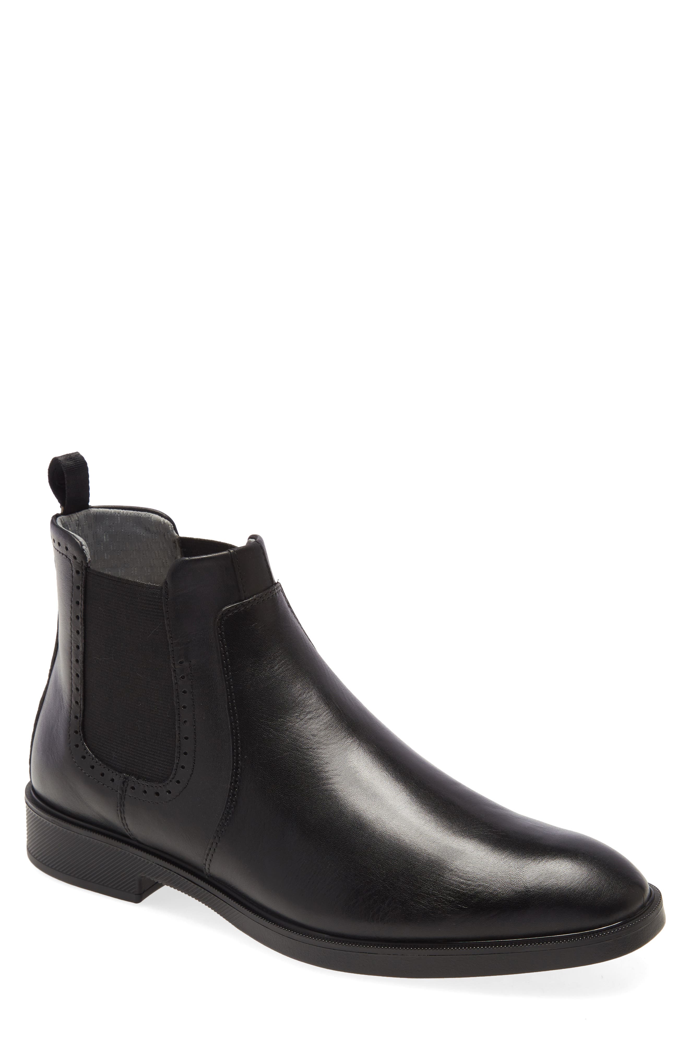 johnston and murphy black chelsea boots