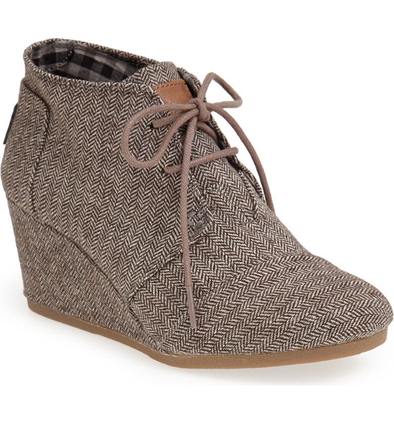 TOMS 'Desert' Herringbone Wedge Bootie (Women) | Nordstrom