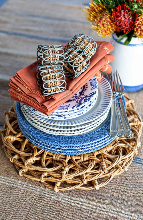 Juliska Provence Rattan Whitewash Placemats, Set Of 4 In Natural