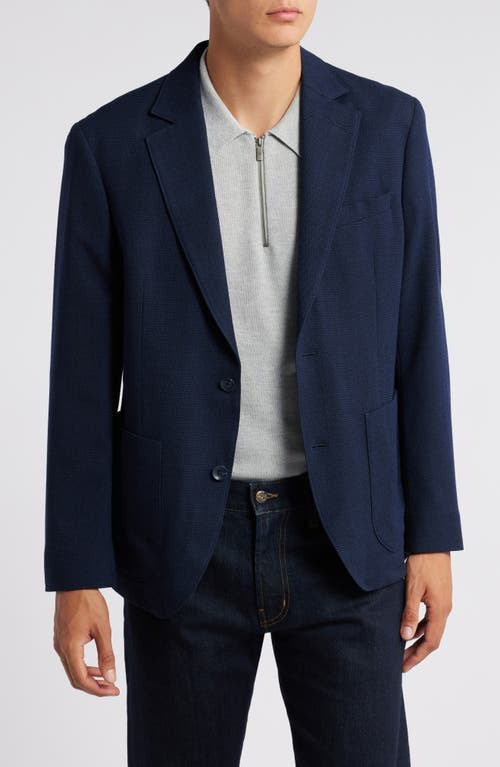 Shop Nordstrom Textured Knit Wool Sport Coat In Navy Isola Texture