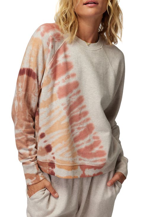 tie dye long sleeve crew neck pullover Nordstrom