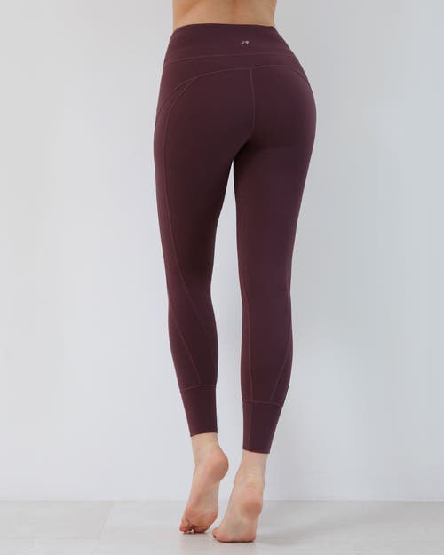 Rebody Active Boulevard Coziplex Jogger Leggings 28" In Maroon