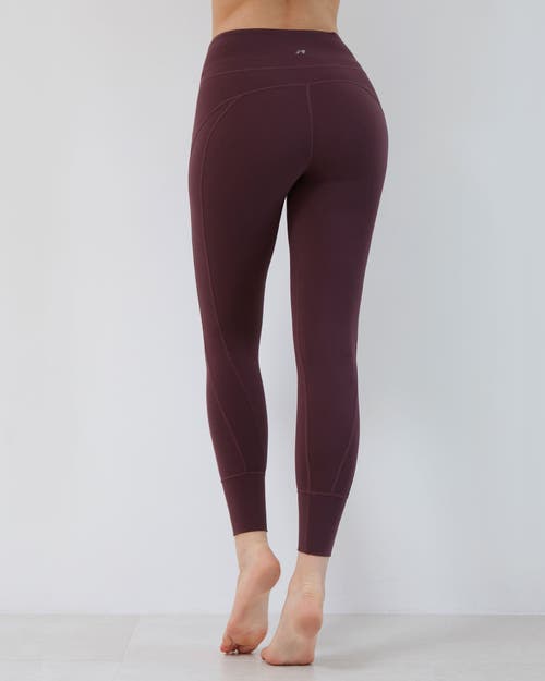 Shop Rebody Active Boulevard Coziplex Jogger Leggings 28" In Maroon