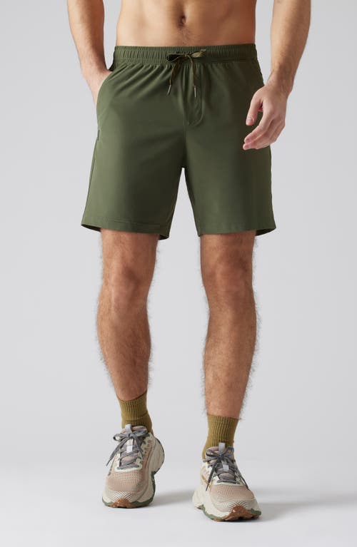 Pursuit 7-Inch Unlined Training Shorts in Lichen Green